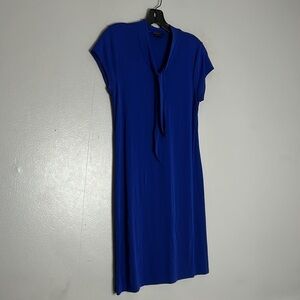 DKNY royal blue shift dress short sleeve women’s medium basic classic mini